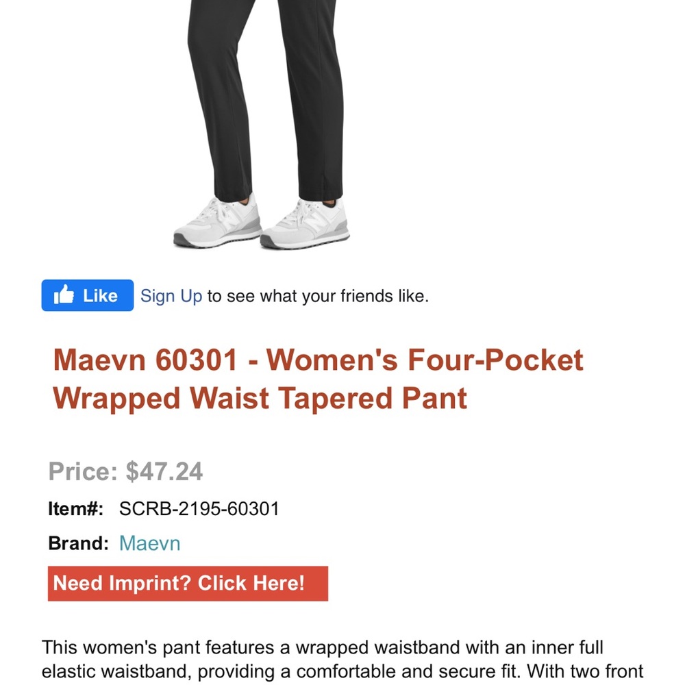 Maevn Black Scrub pants